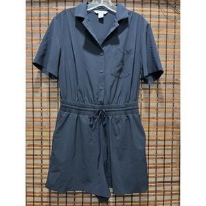 Athleta Avenue Romper Navy Blue‎ XS EUC